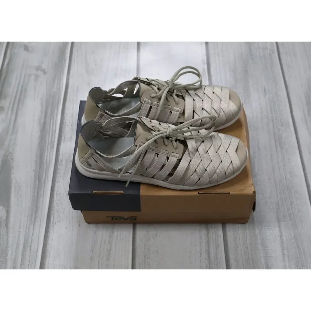 MERRELL Flora Kye Weave Lace Up Sneakers J94846 - Beige - Women's Size 8